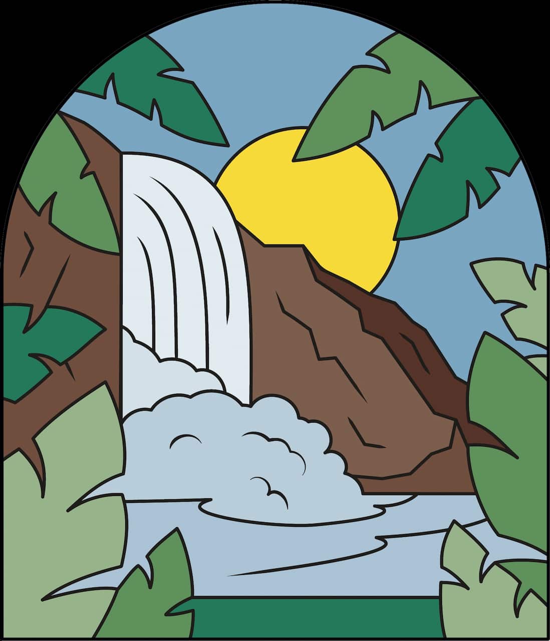 Mini Waterfall Arch Canvas Painting Kit by Craft Smart®